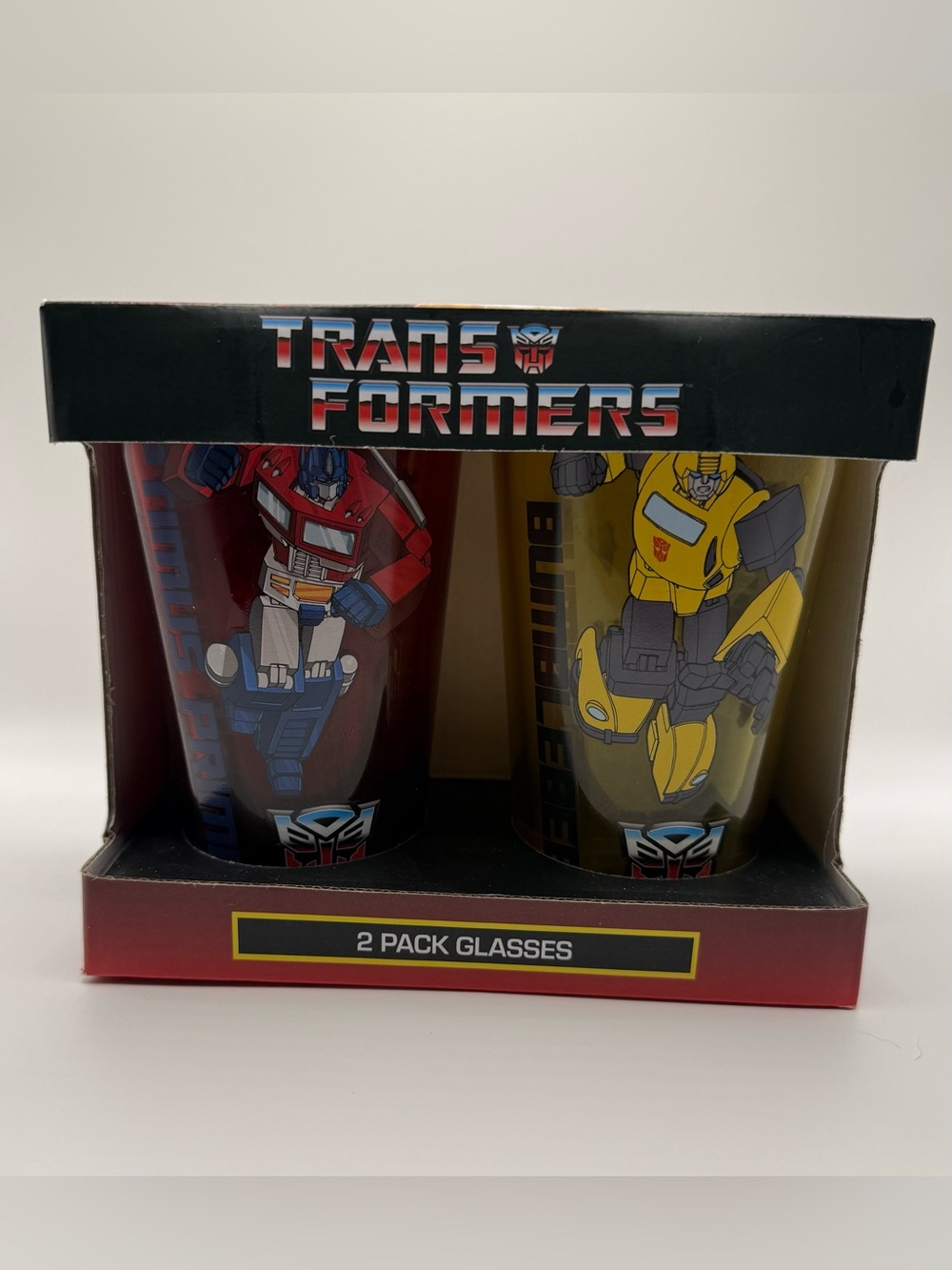 Transformers 2 pack drinking glass set